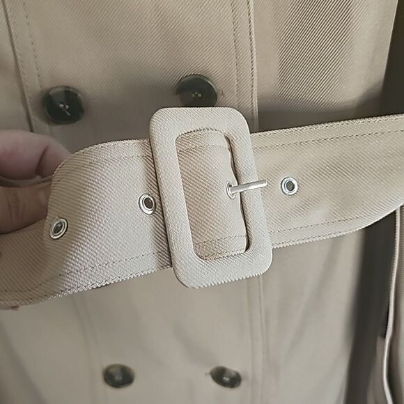 Stacy London Petite Sleeveless Trench Khaki Tan Size Small‎ - Picture 10 of 12